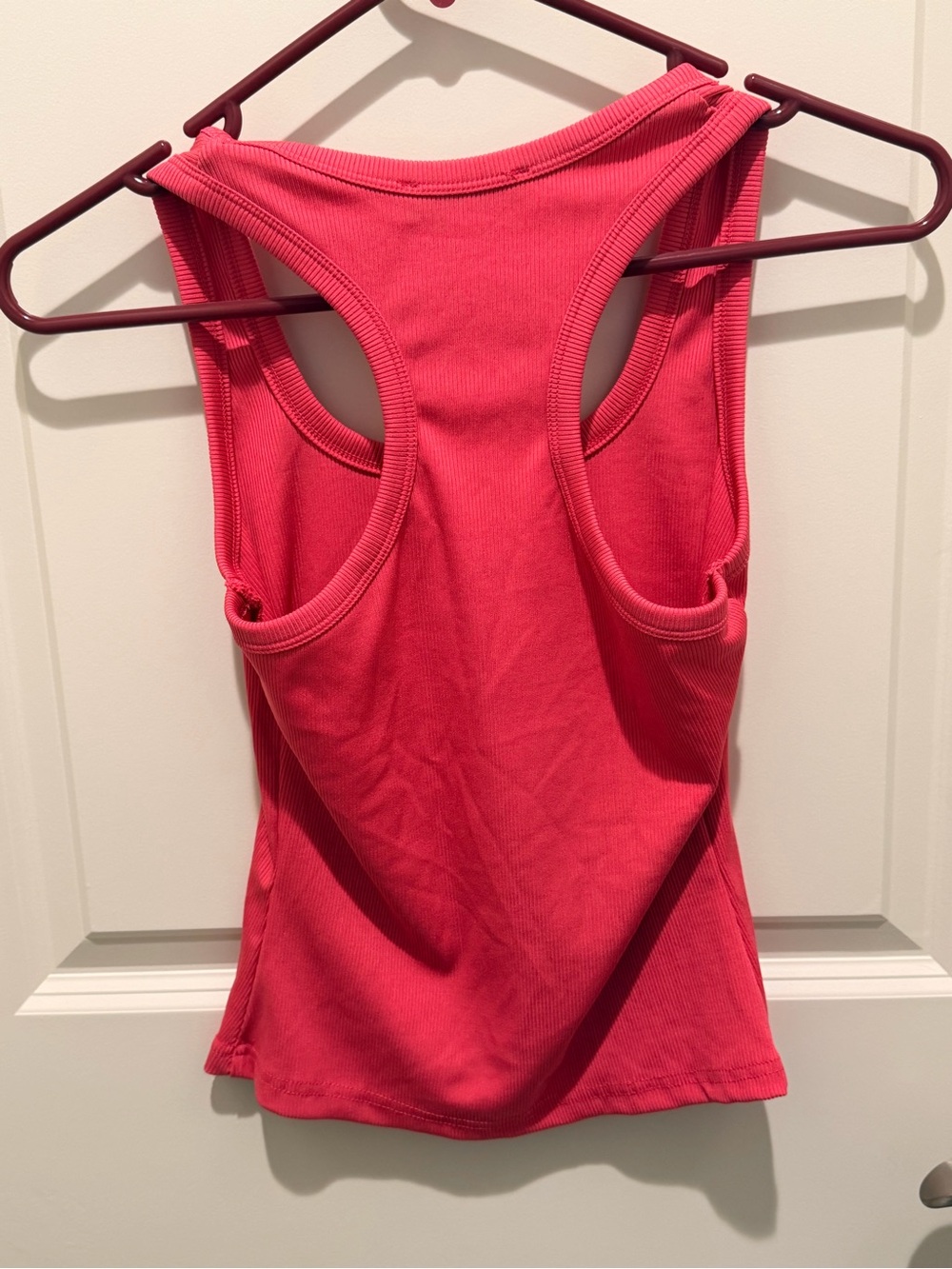 Pink Ribbed Racerback Tank - Picture 3 of 3